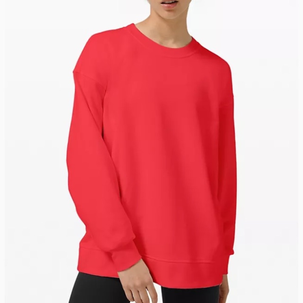 Lululemon Perfectly Oversized Crew New Unworn Carnation Red Size 12
